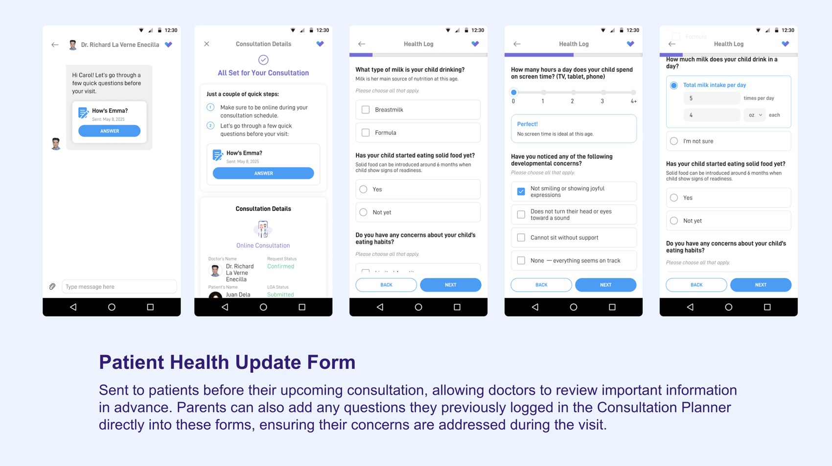 Patient Health Update Form