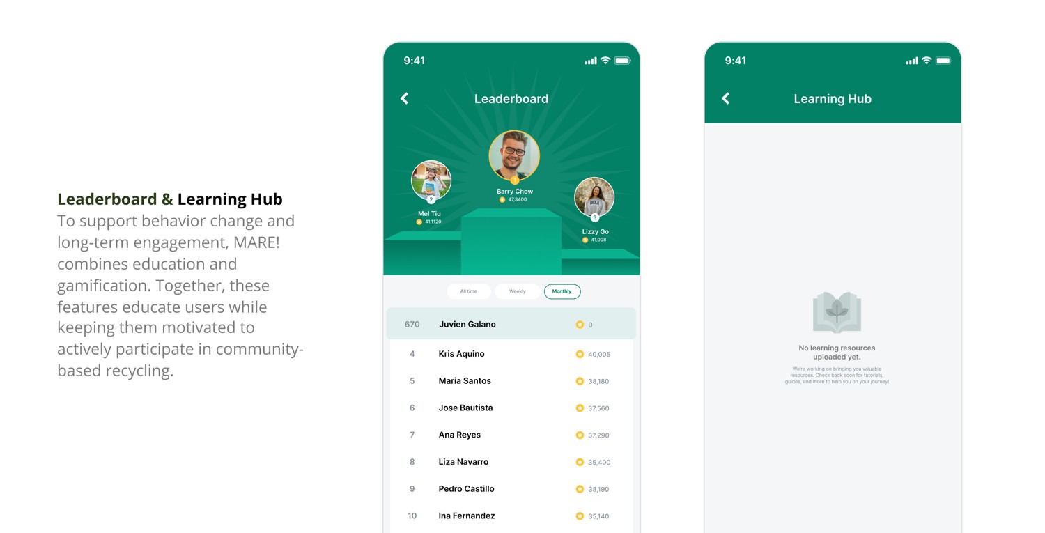 Leaderboard and learning hub